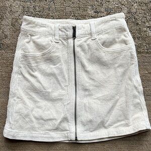 American Eagle Outfitters Cream Corduroy Skirt